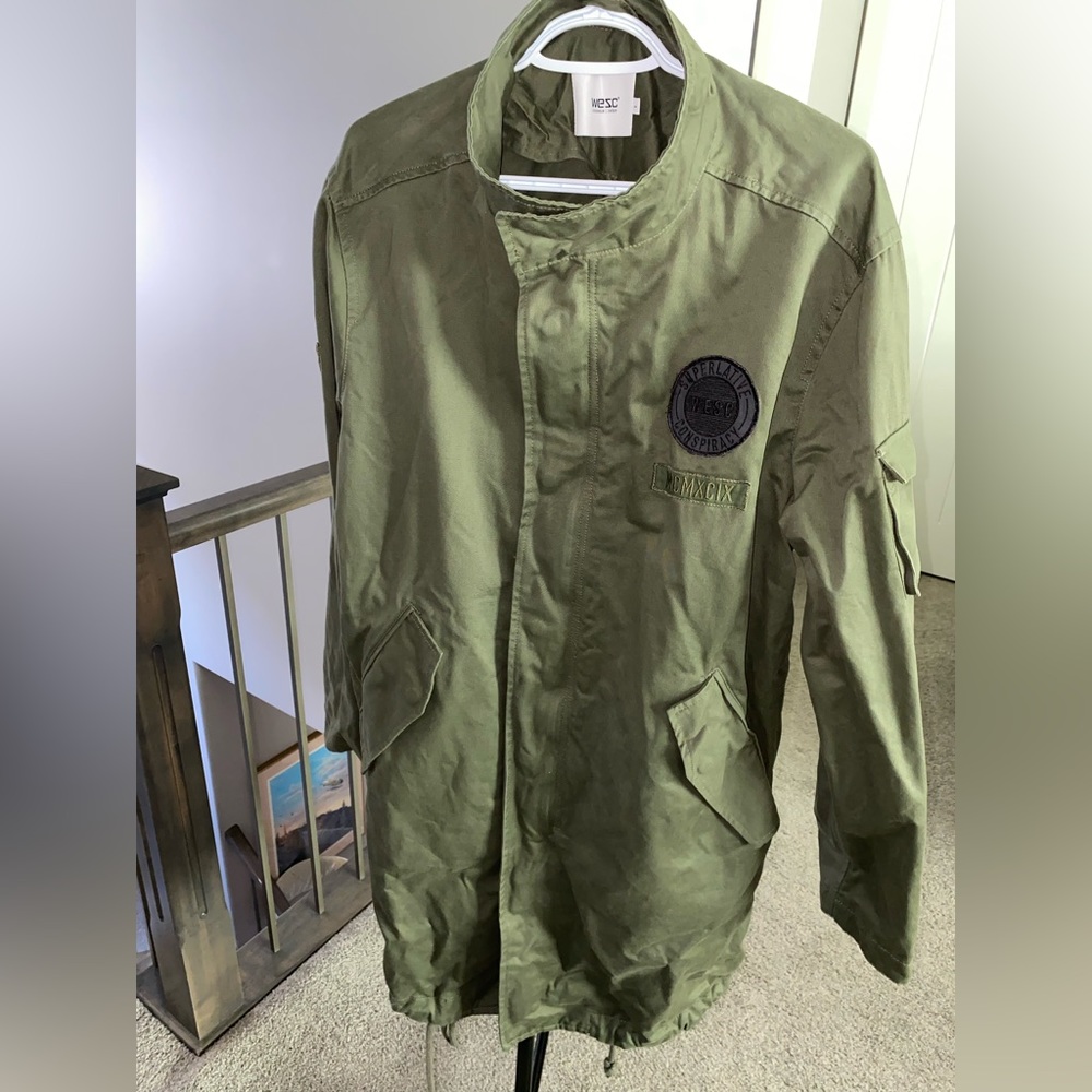 WESC - ARMY / MILITARY STYLE JACKET- SIZE LG - LIKE NEW